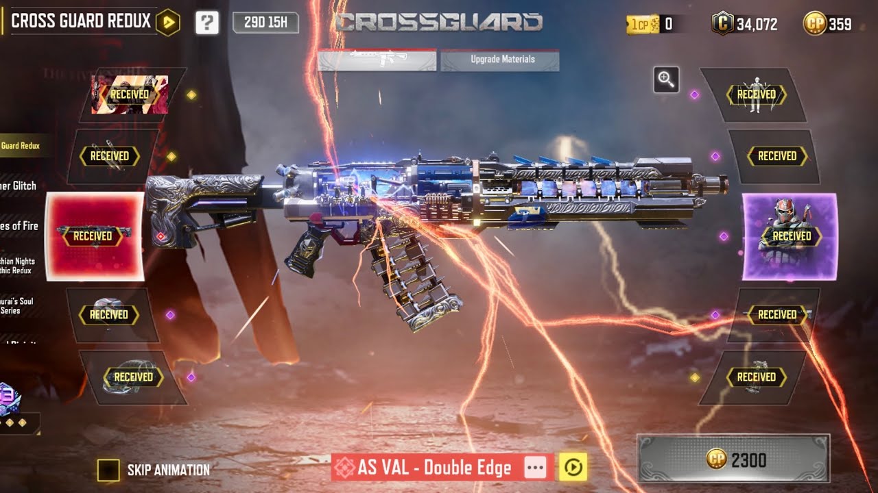 Buying Mythic AS VAL - Double Edge & Maxing Out by Opening the CROSS GUARD REDUX MYTHIC Drop in CODM