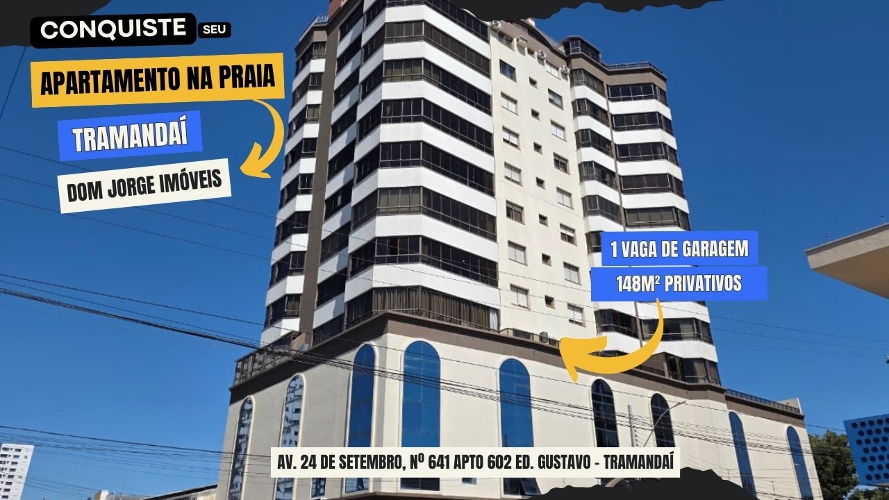 Apartamento na praia de Tramandaí no Edifício Gustavo, 3 quartos sendo 2 suítes e 148m² privativos!
