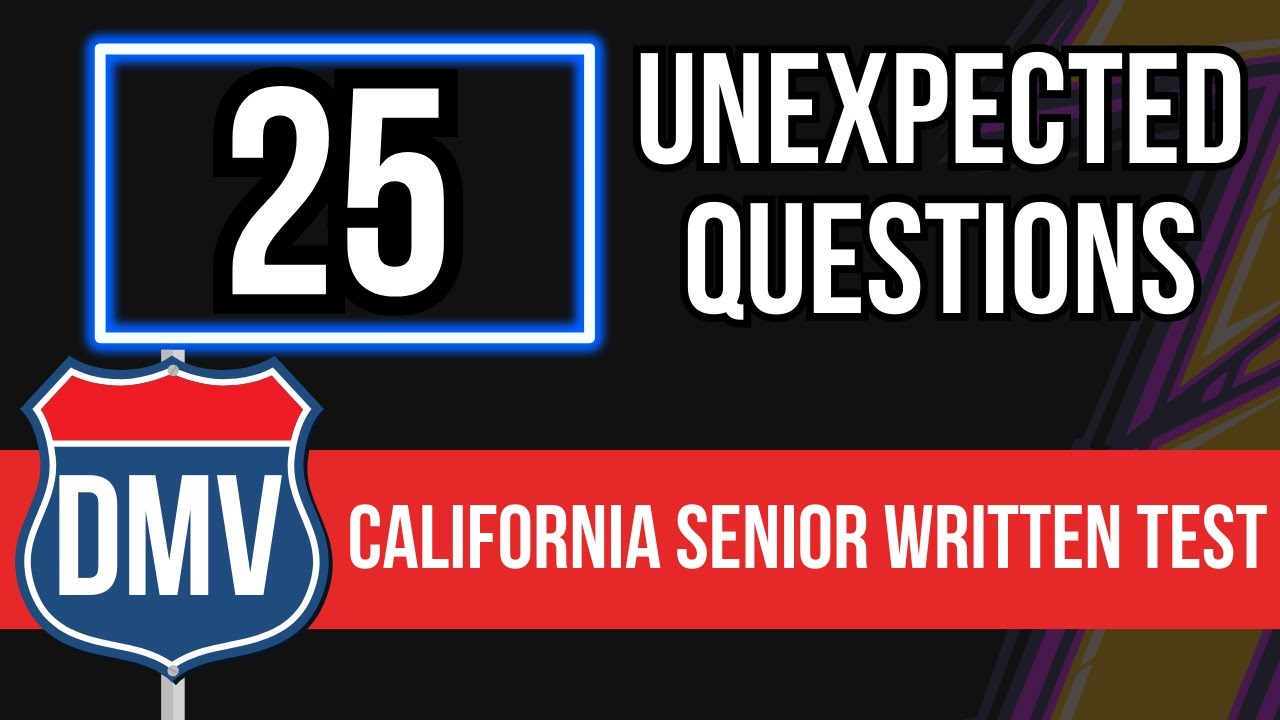 California DMV Senior Written Test 2026 (25 Unexpected Questions)