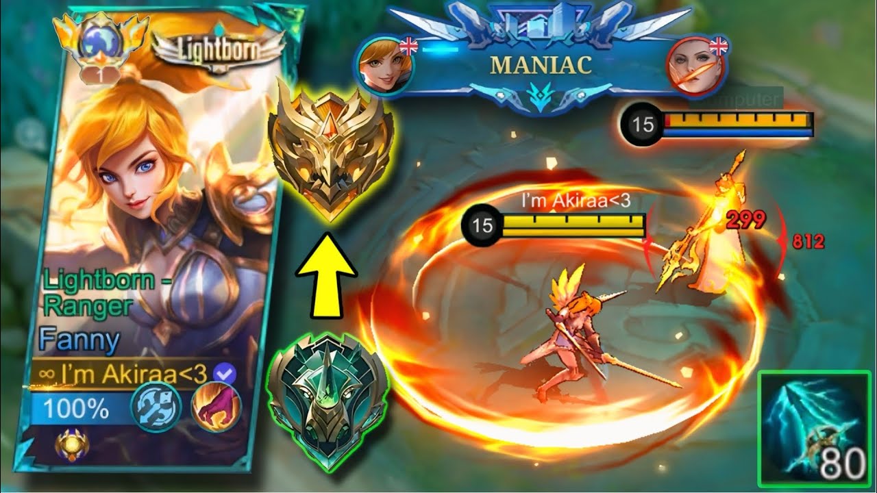MANIAC! NEW SEASON FANNY BEST BUILD AND ROTATION FOR SOLO RANK! NEW SEASON FIRST SOLO RANK GAMEPLAY