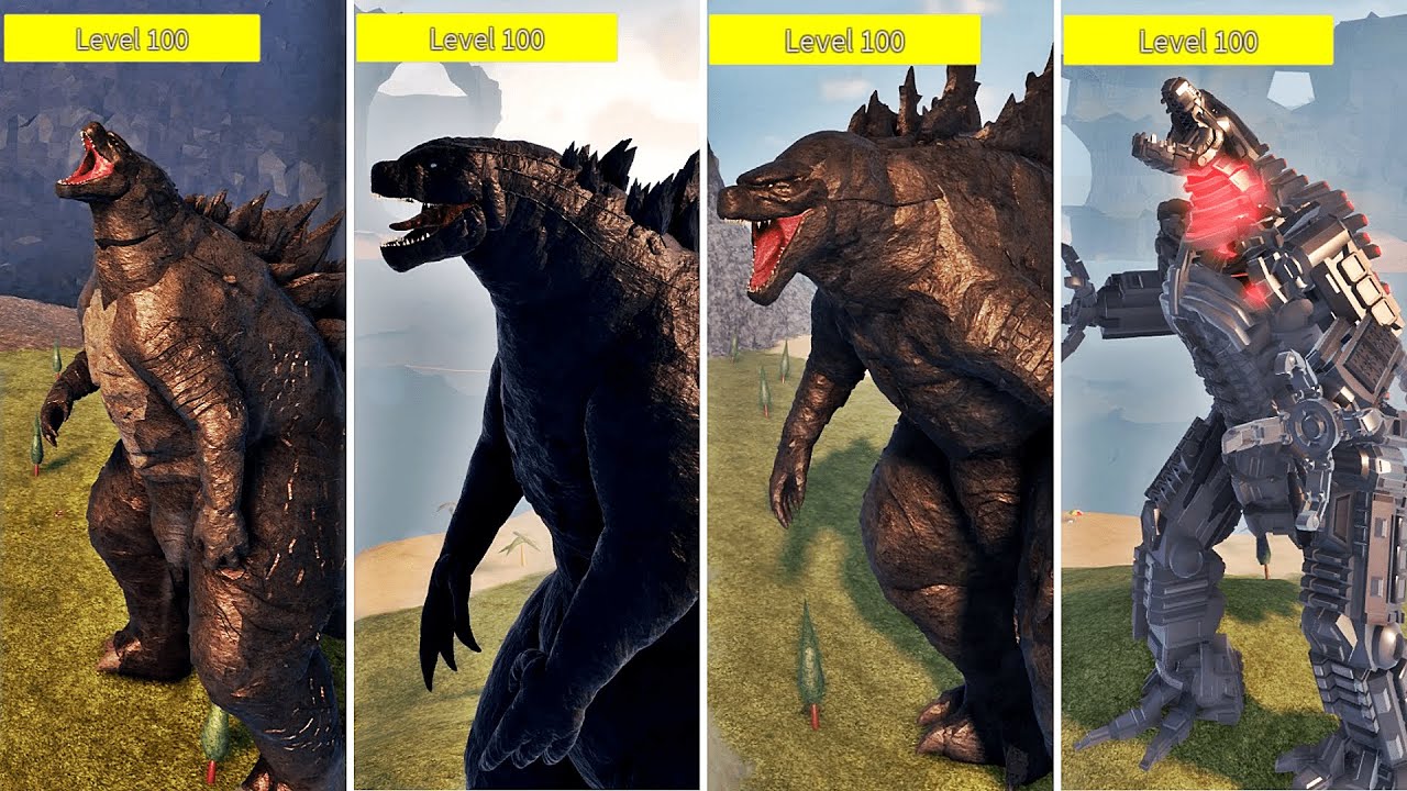 All 100 Lvl Godzilla's Which Is Stronger ?  I Kaiju Universe