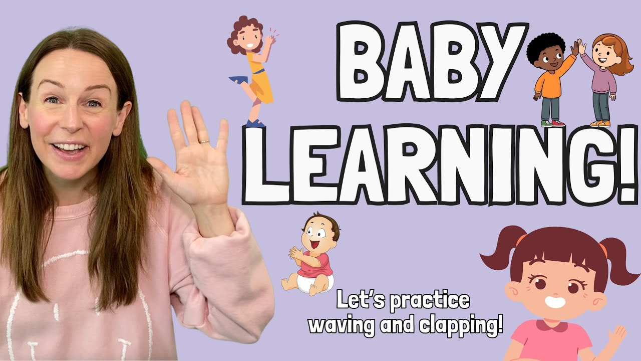 Baby Songs and Learning - Happy You're Here! - Waving and Clapping - Songs for Baby and Toddlers