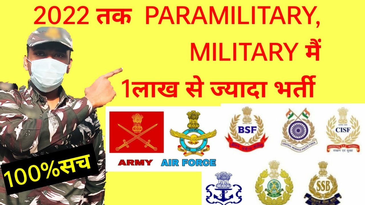 🔥2022 tak paramilitary, military mai 1lakh bharti #youthiconcareacademy