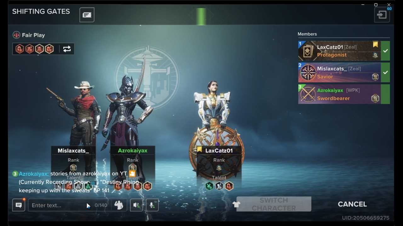 Destiny Rising keeping up with the sweats 141