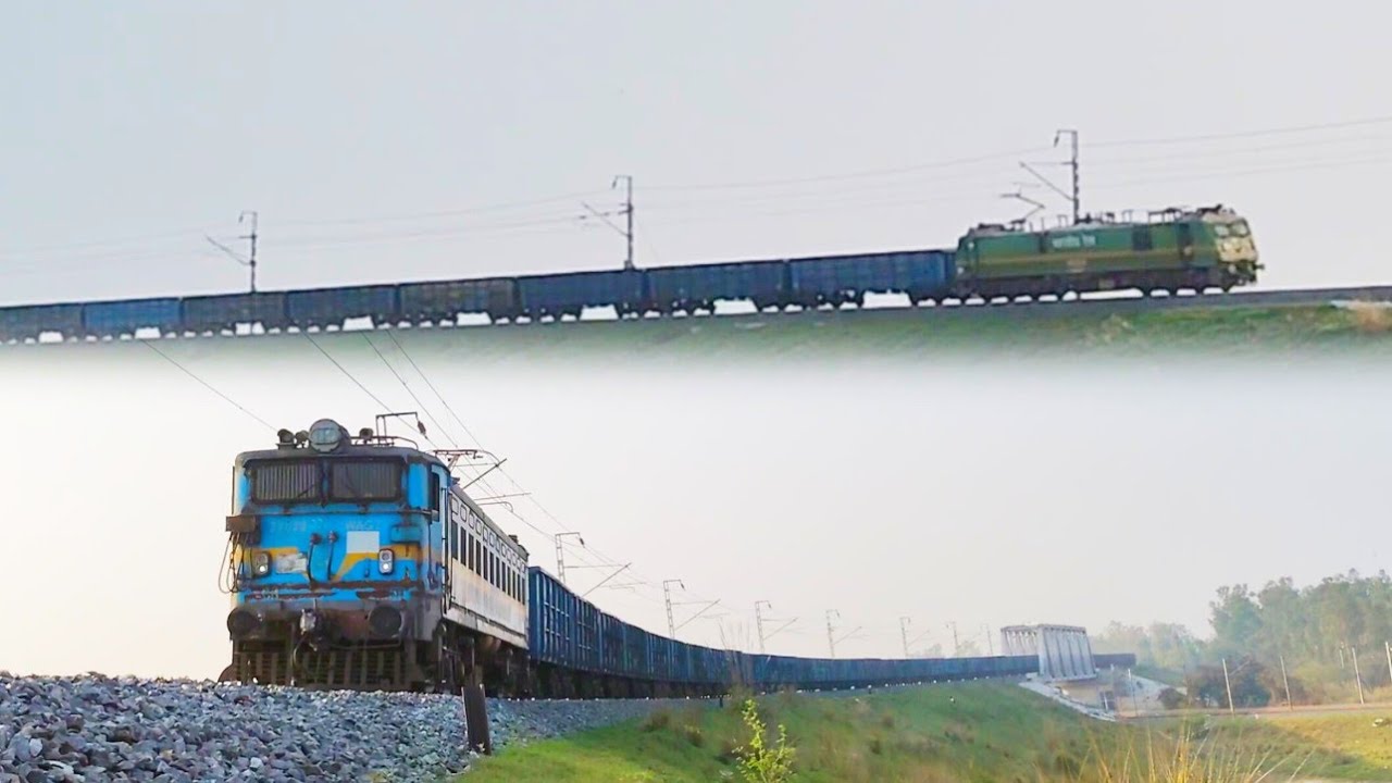 🔥 🔥 Freight Trains climbing with Heavy Loads at EDFC in Punjab | Indian Railway 🚂| 