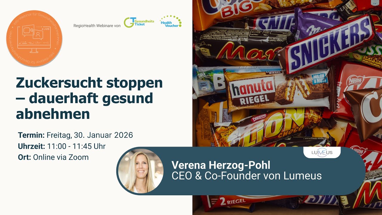 Online-Webinar: Zuckersucht stoppen – dauerhaft gesund abnehmen
