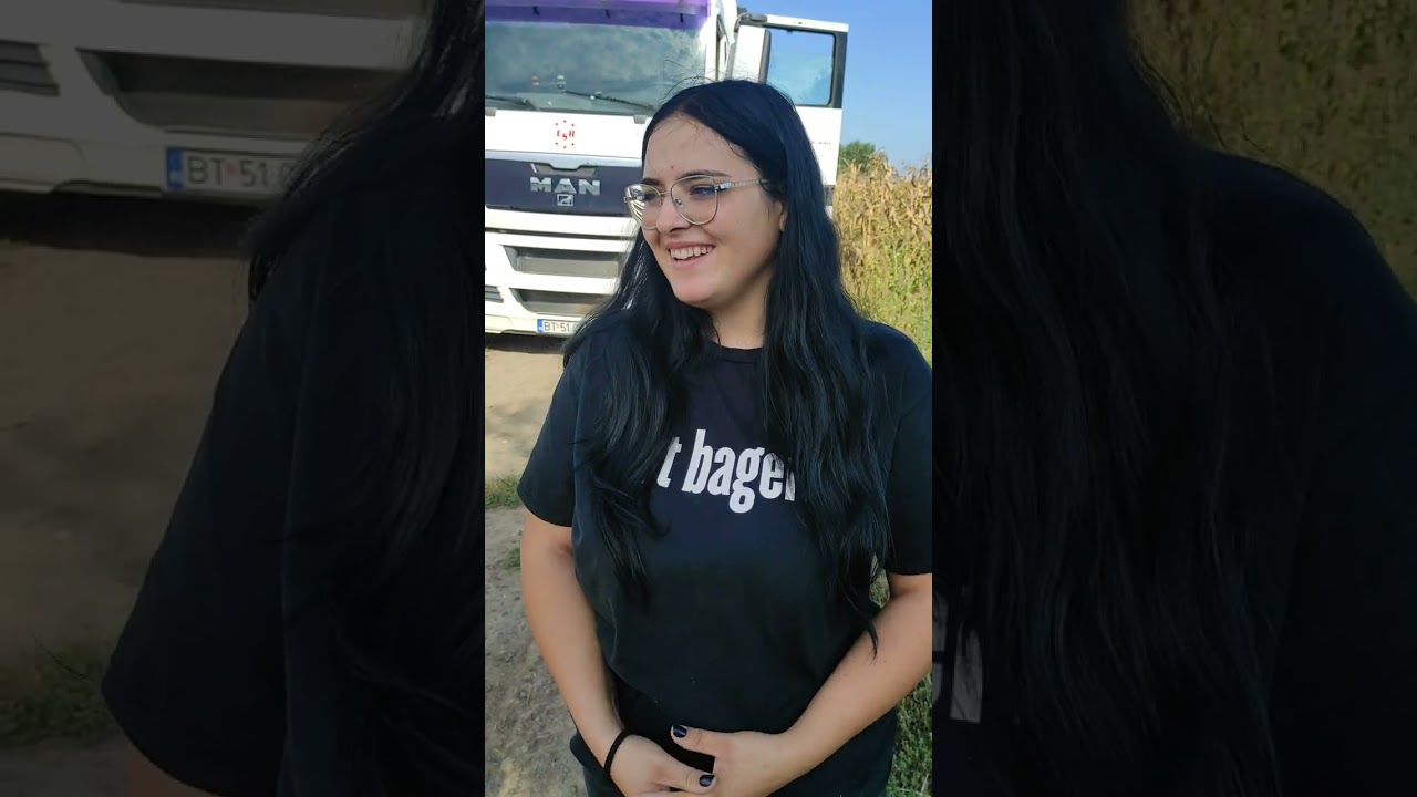 La 24 de ani este șoferiță de camion și transportă cereale