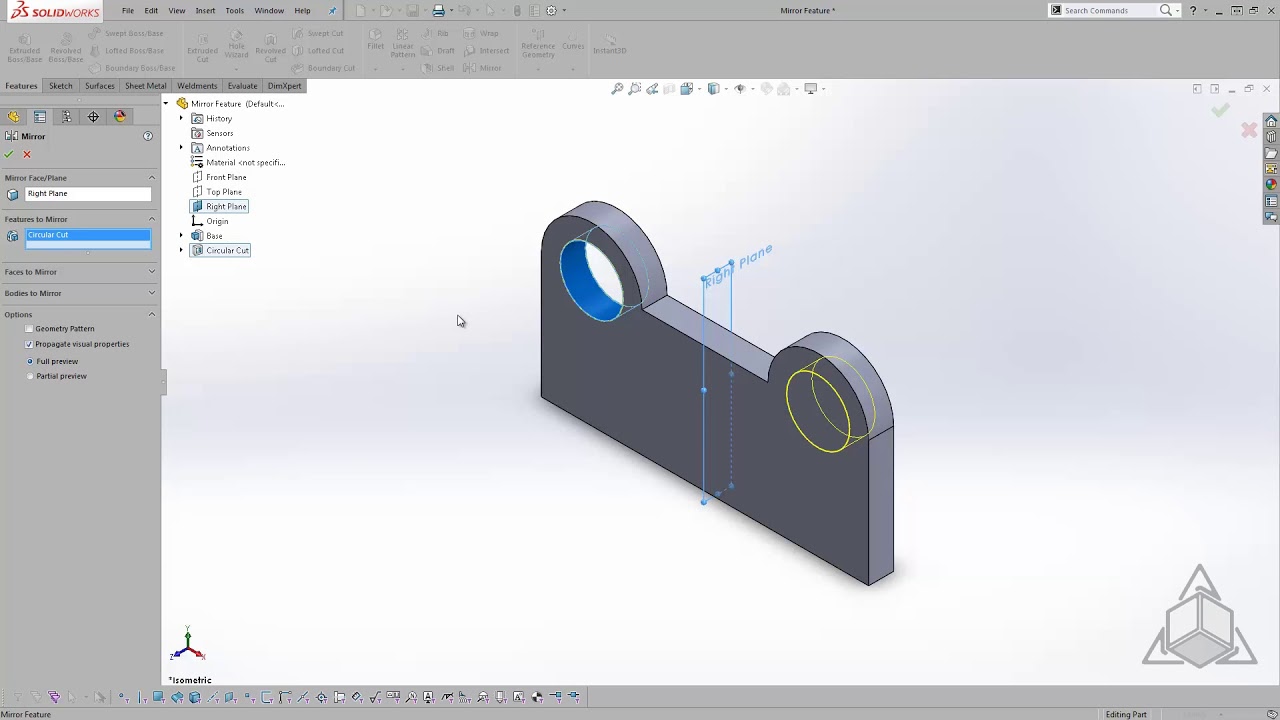 Технический совет - Зеркальные компоненты SOLIDWORKS