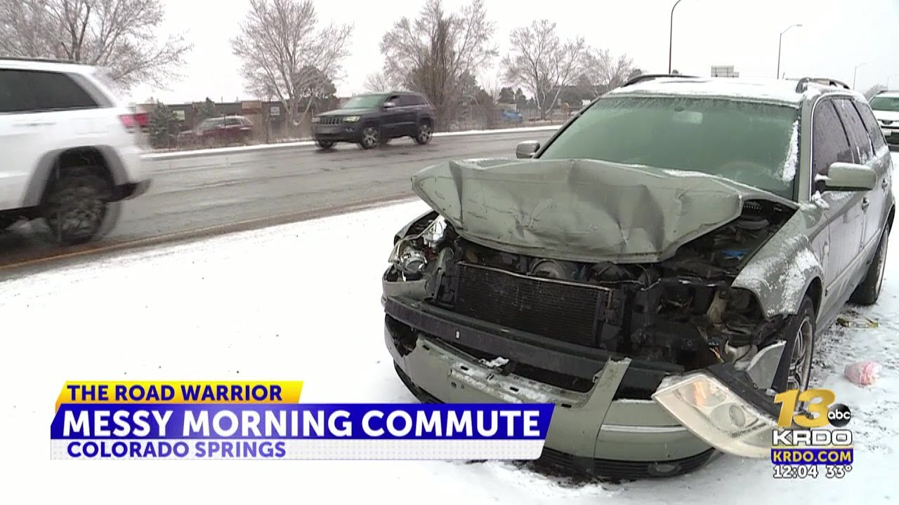 Friday snow report in Colorado Springs -- Noon report