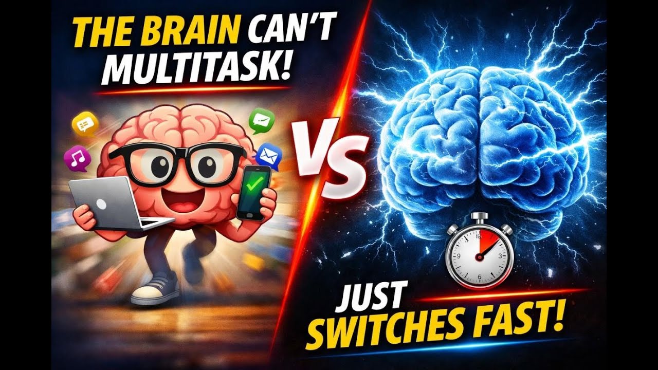 The brain cannot multitask &ndash; it only switches rapidly || मल्टीटास्किंग का मिथक