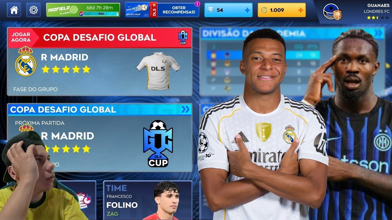 DLS 26 | Modo Carreira Londres FC #5 ( Jogo Difícil Contra o Real Madrid )