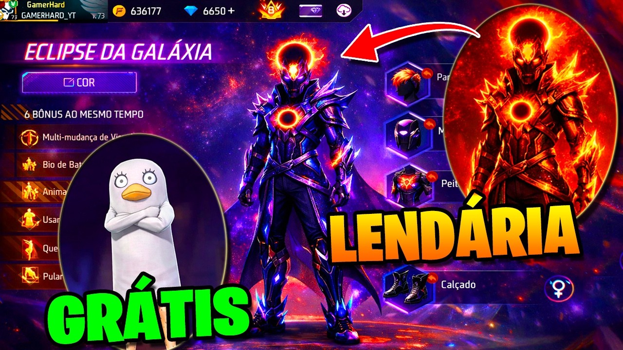 NOVA SKIN EVOLUTIVA, SKIN GRÁTIS GINTAMA, EVENTO GOLA ALTA BRANCA, NOVA ATUALIZAÇÃO DO FREE FIRE
