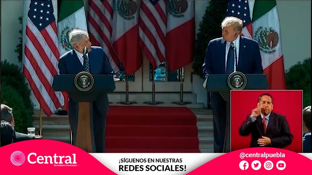 Andr&eacute;s Manuel L&oacute;pez Obrador grita &iexcl;Viva M&eacute;xico, viva M&eacute;xico, viva M&eacute;xico! al costado de Donald Trump