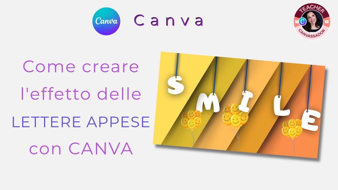 Creare l'effetto delle LETTERE APPESE con Canva