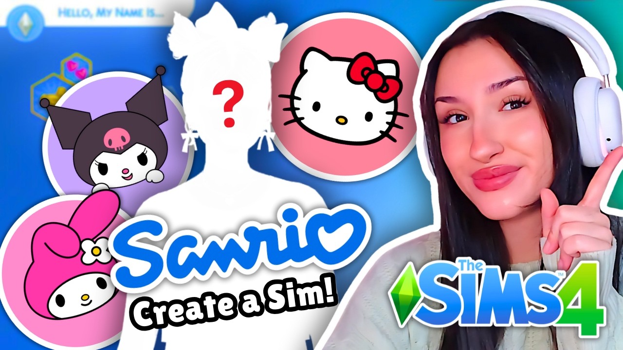 making SANRIO inspired sims in The Sims 4