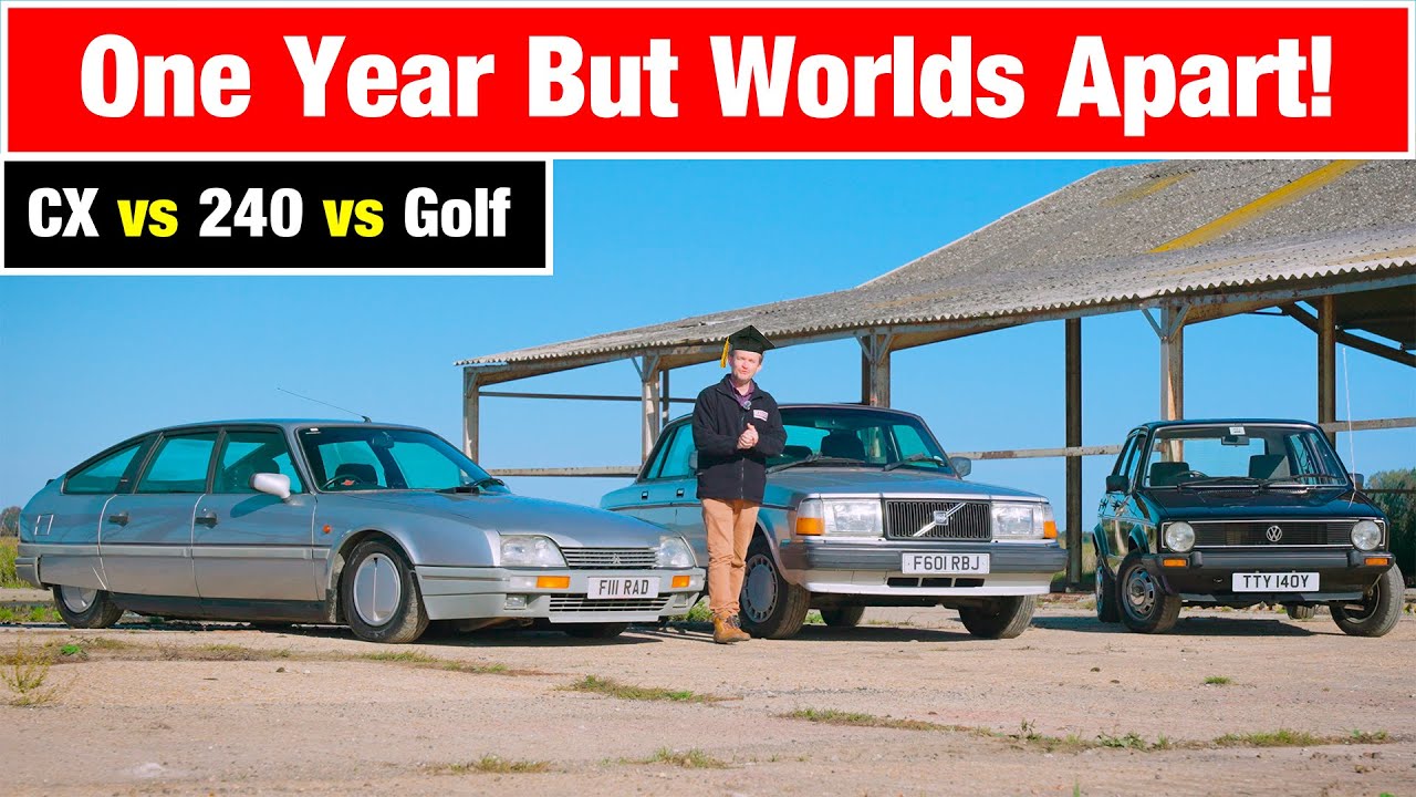 Cars of 1974! Volvo 240 vs VW Golf Mk1 vs Citroen CX - 50,000 Subscribers Special!