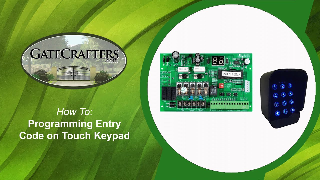 How To Program an Entry Code on Touch Keypad