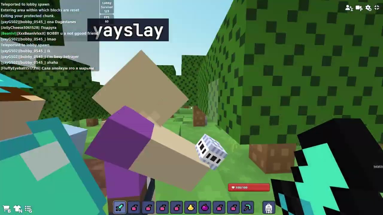 Bloxd.io Hole PVP Many Diamonds Armor