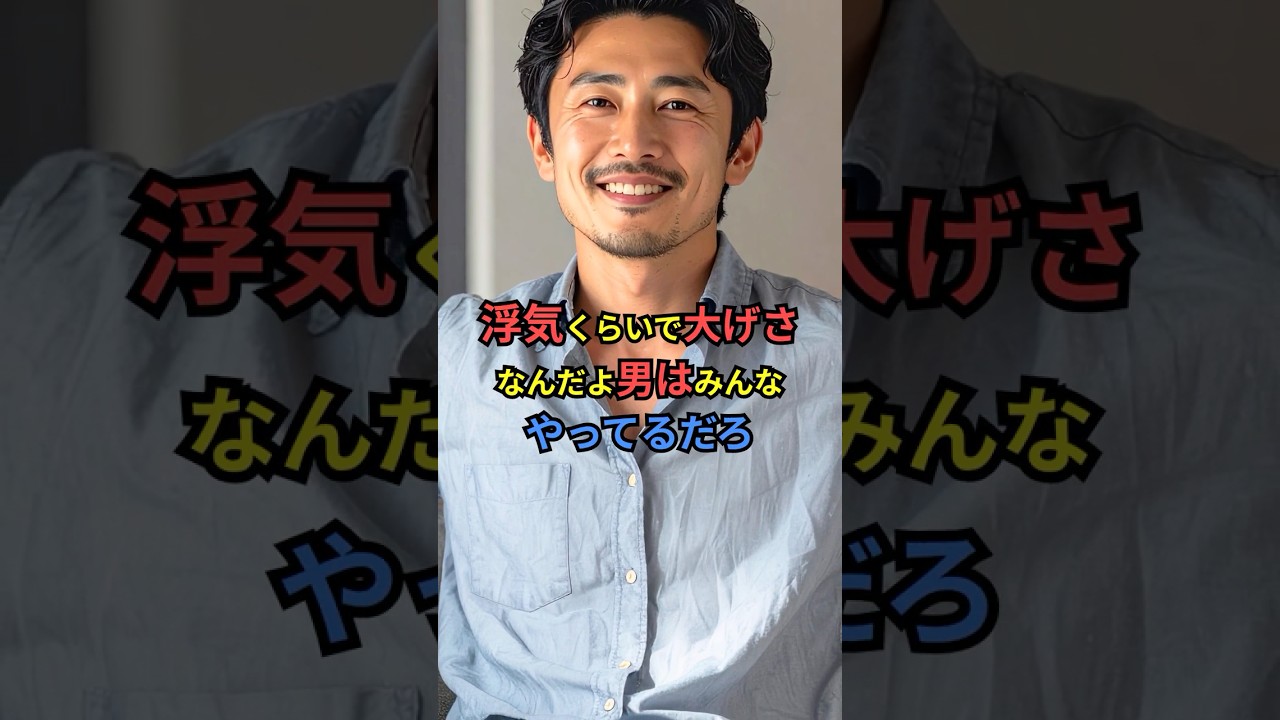 浮気くらいで大げさなんだよ 男はみんなやってるだろ #shorts #スカッと #ダメ夫 #離婚 #夫婦 #ドラマ #義母 #モラハラ #家族
