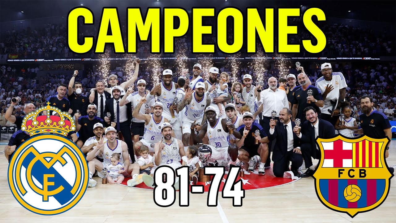 🏆 CAMPEONES 🏀 Un REAL MADRID muy SUPERIOR destroza al FC Barcelona [81-74]