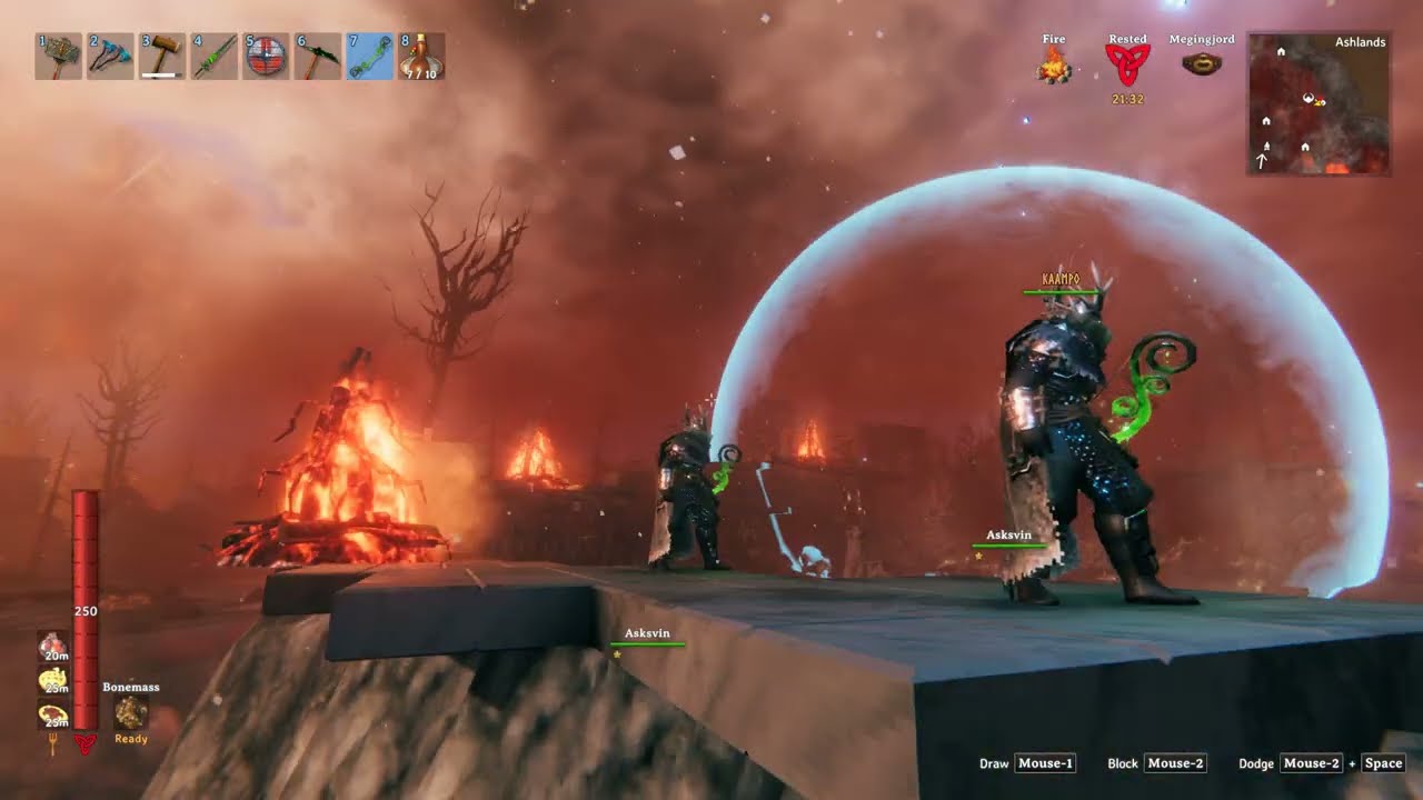 Valheim Ashlands: Fader vs Asksvin in 1m20s