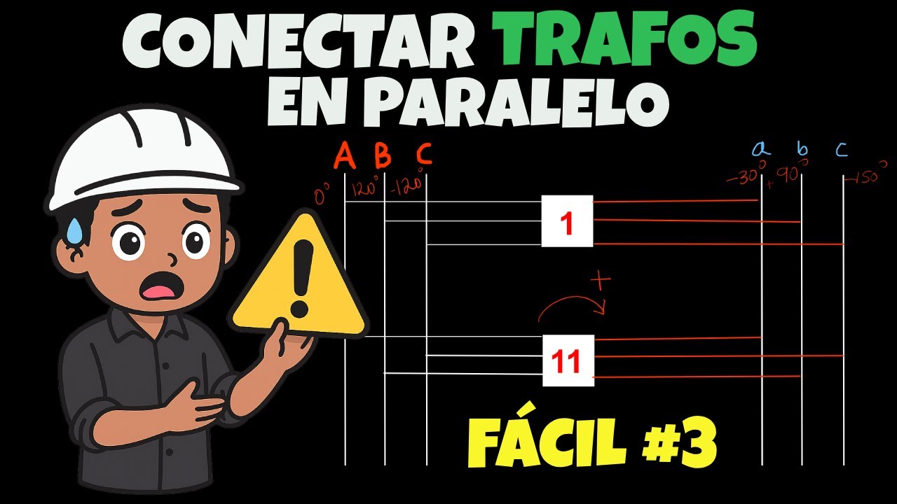 Cómo CONECTAR TRANSFORMADORES en PARALELO #3 - Diferente Índice Horario - Ejercicio Resuelto