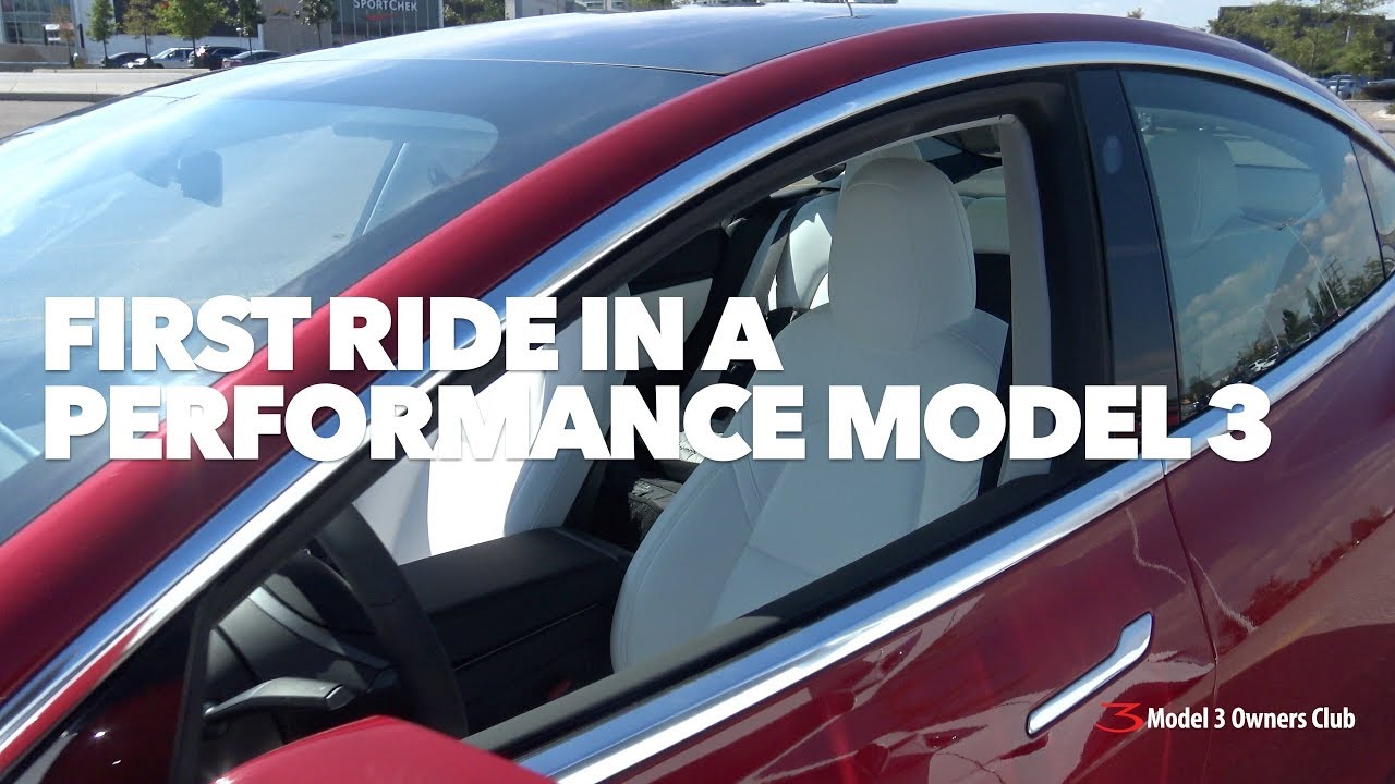 First ride in a Performance Model 3