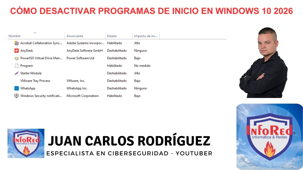 C&oacute;mo Desactivar Programas de Inicio en Windows 10 2026