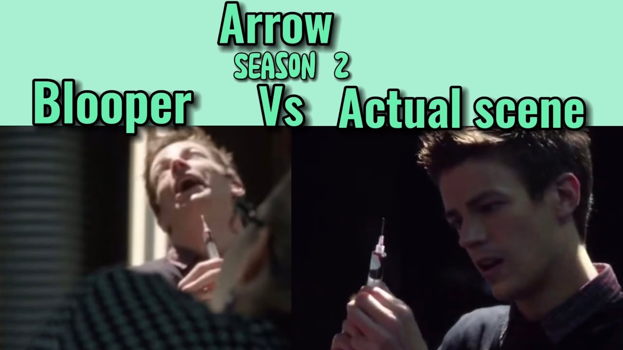 Arrow season 2 | Blooper vs Actual scene
