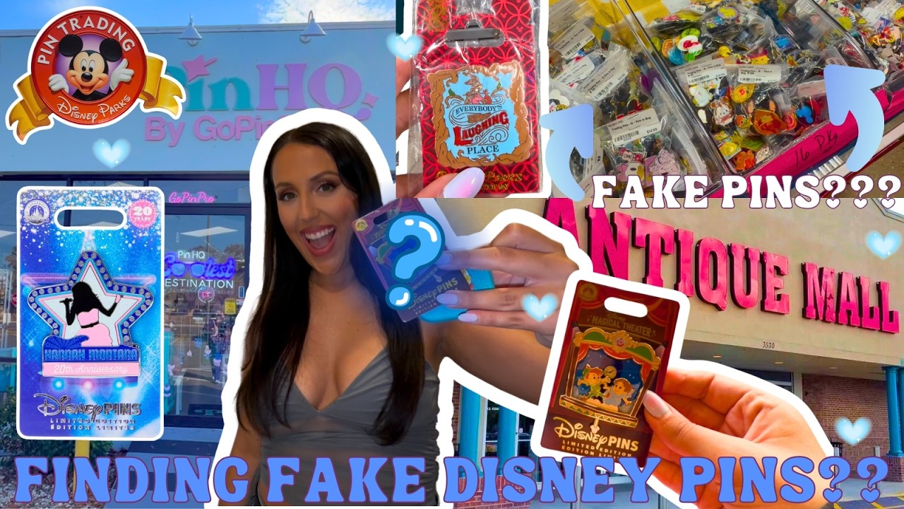 Disney Pin Tuesday! Finding FAKE DISNEY PINS??? Lakeland Antique Mall + Pin HQ!! *Pin Vlog*
