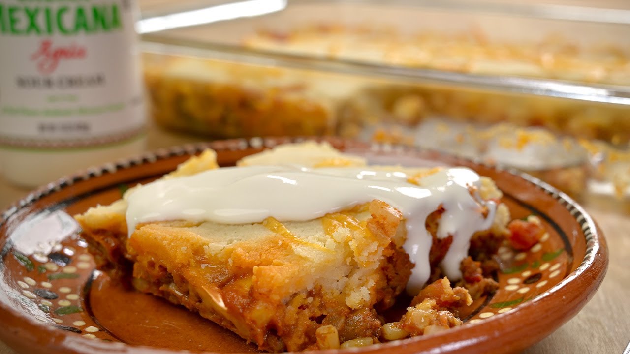TAMALE PIE MADE WITH MASA HARINA: Delicious, More Authentic Recipe w/Ground Beef, Corn & HATCH CHILE