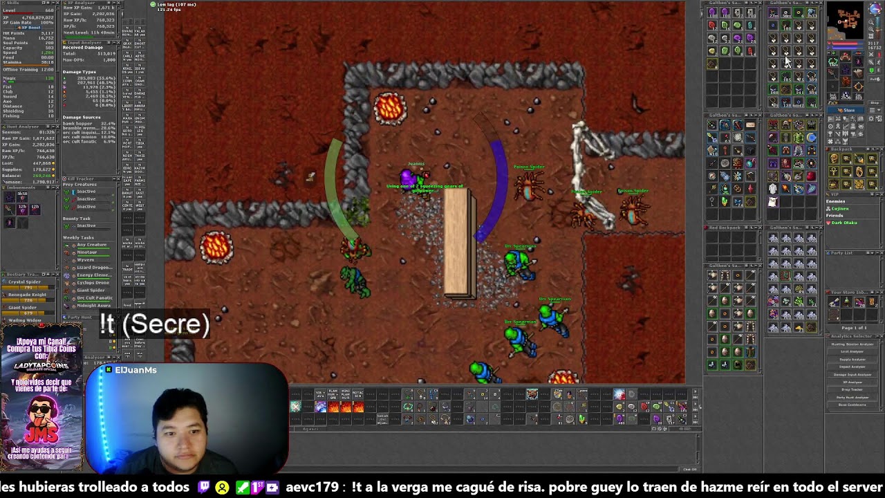 🔴EN VIVO: Sorcerer 650+ Hunt Ingol  | #tibia #hunt #MS