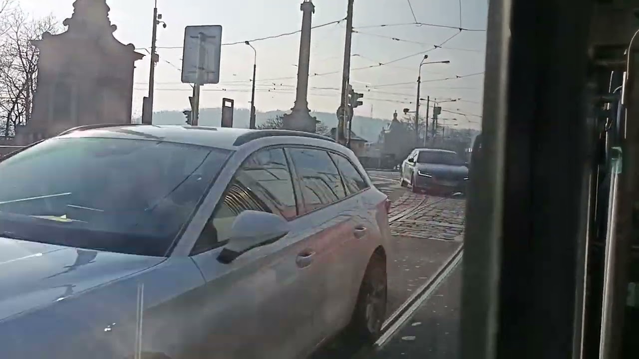 731. 21 1 2026. Praha 7. Маршрут трамвая 17.