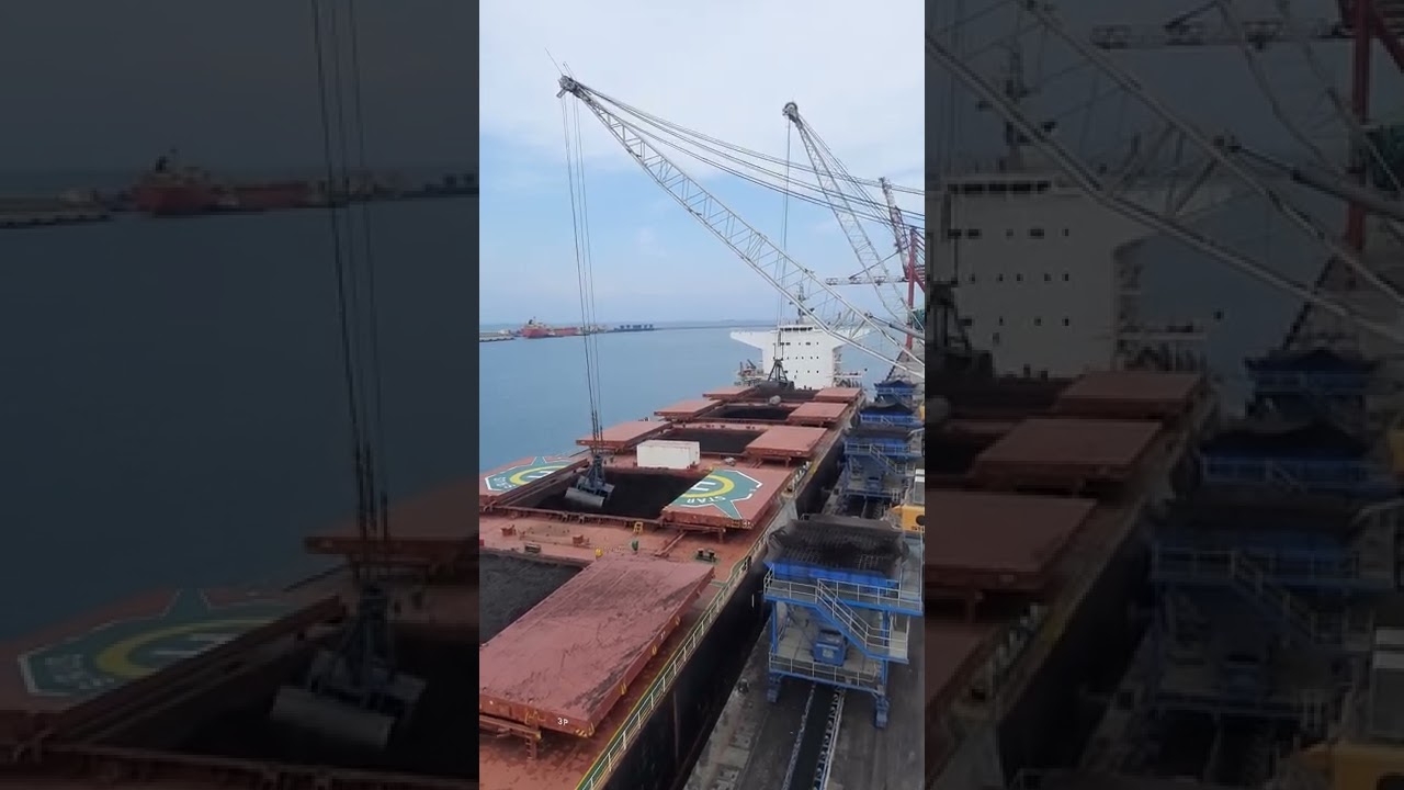 v o c port coal unloading lliebherr550 & 420 mangalore