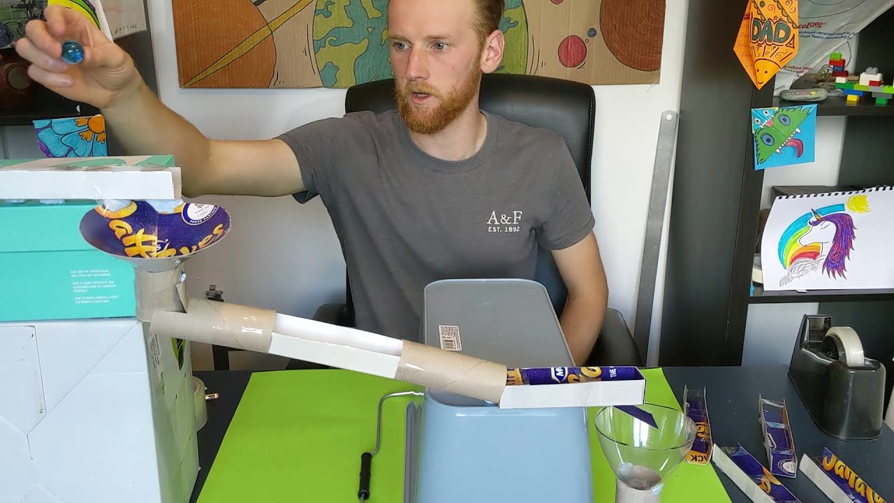 How To Make A Homemade Marble Run, Junk Modelling (kids crafts)