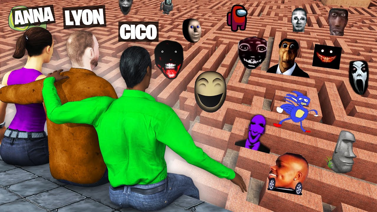LABIRINTO DEI NEXTBOT! NASCONDINO CON I MOSTRI SU GMOD!!