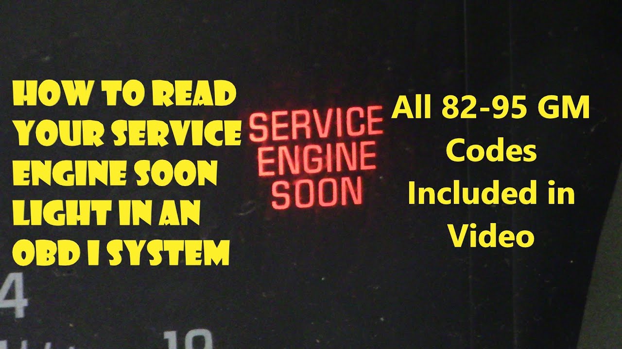 How to read OBD I codes on 82-95 GM vehicles (codes included)