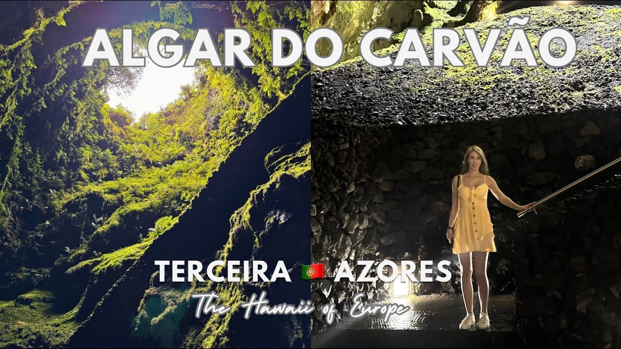 🌋 SECRET VOLCANO CAVES IN THE AZORES: Algar do Carv&atilde;o! #travel #azores #portugal