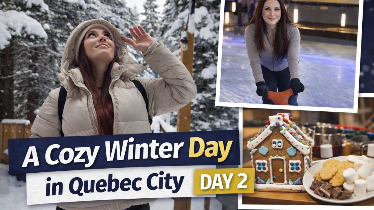 Day 2 in Québec City | Mega Parc, Skating & Chalet Night