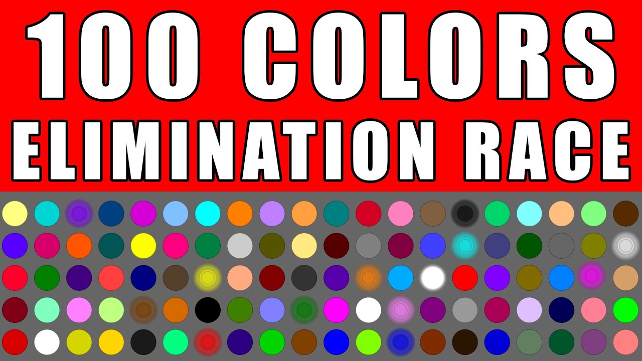 100 Colors Elimination Marble Race in Algodoo \ Marble Race King