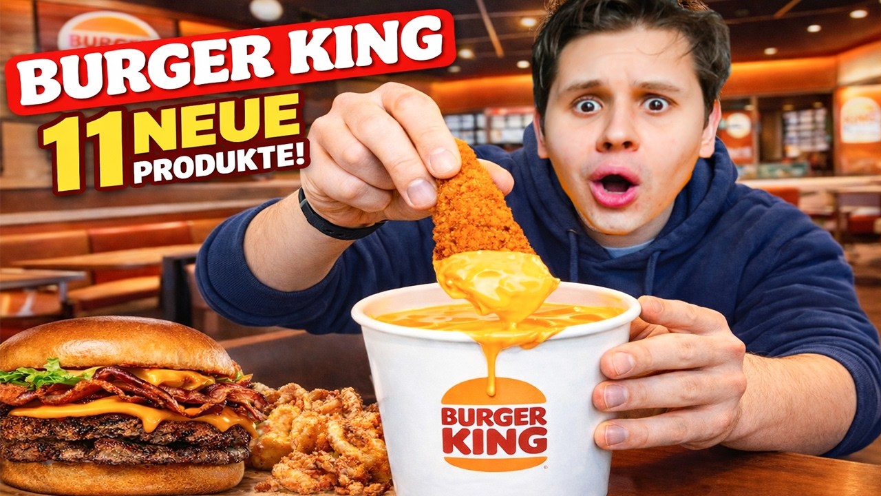 Burger King haut den KÄSE-TRAUM RAUS😍 -11 NEUE PRODUKTE TESTEN!