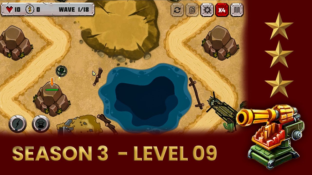 Battle Strategy: Tower Defense - Season 3 Level 09 Walkthrough