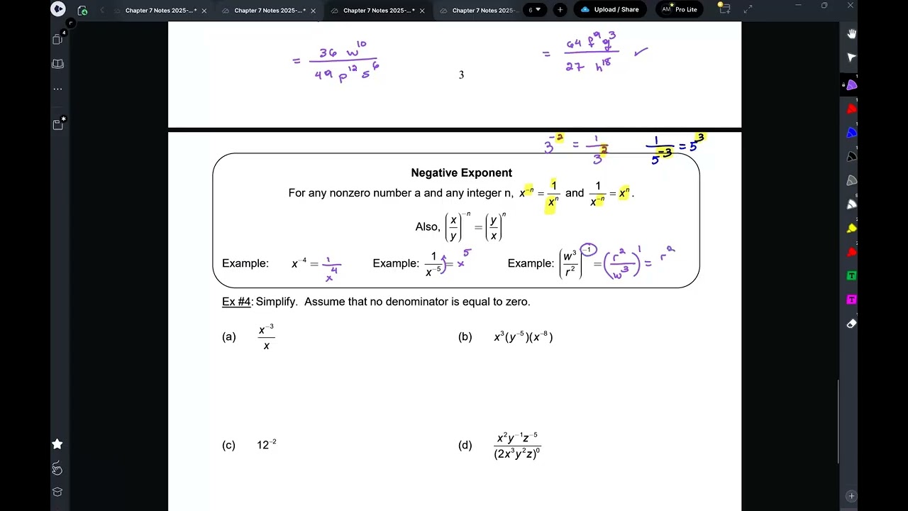 Algebra 1 Lesson 7.2