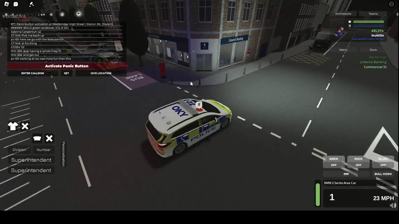 Roblox Westbridge || Silver command gameplay || ERPT Superintendent.