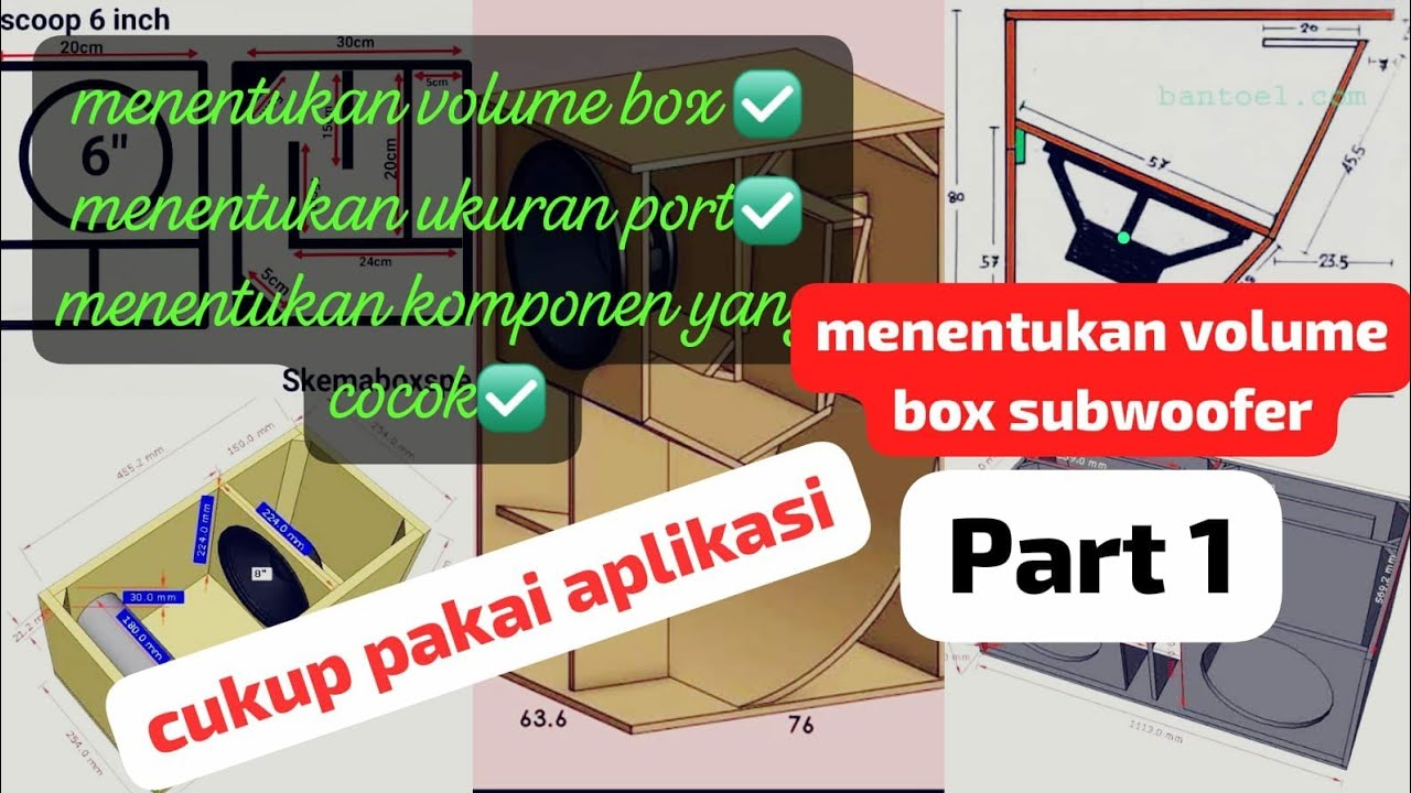cara menentukan ukuran box subwoofer part 1