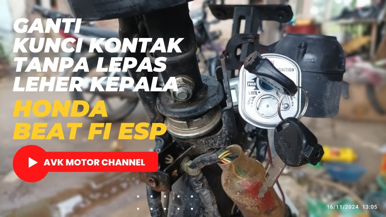 Cara Mudah Mengganti Kunci Kontak Beat Fi ,Tanpa Lepas AS Stang .. #beatesp