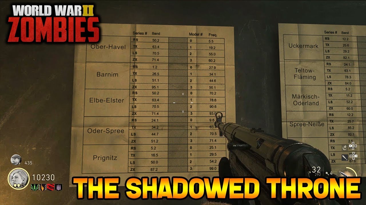 WW2 ZOMBIES - THE SHADOWED THRONE MAIN EASTER EGG HUNT!!! (Call of Duty WW2 Zombies)