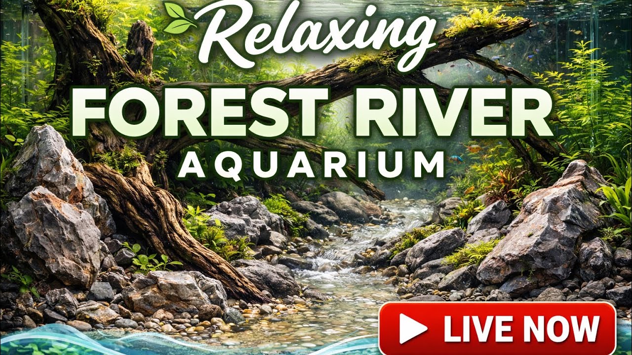🌿 Relaxing Aquarium Live | Calm Fish Tank & Water Sounds