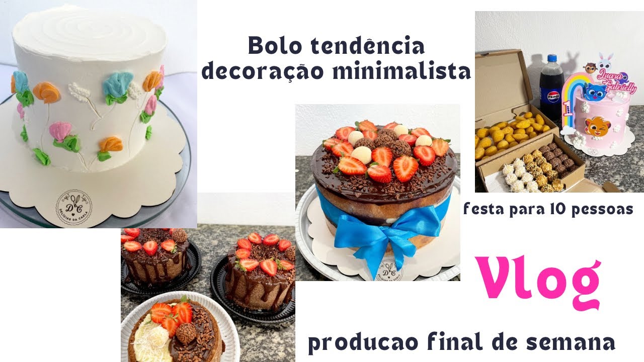 Fiz bolo tendência minimalista#vlog final de semana#bolo no acetato#saiu caserinhos por aqui