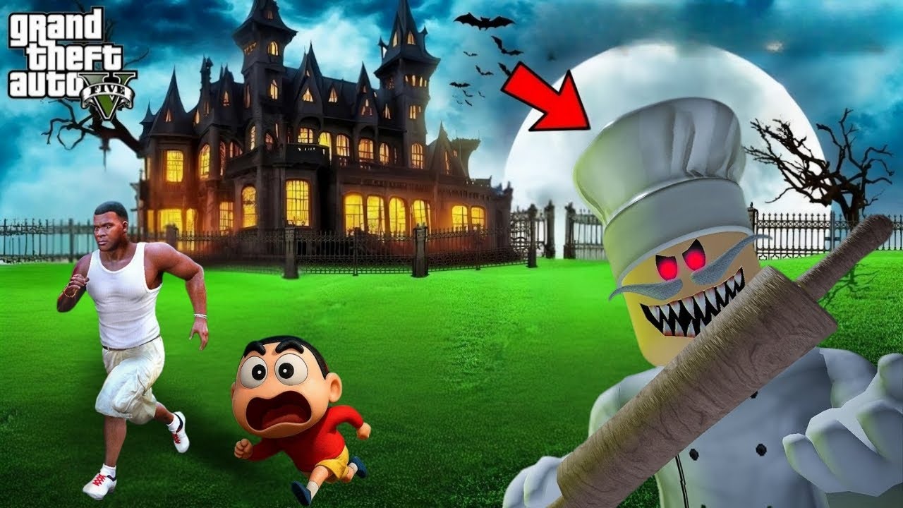 Shinchan Trapped in & Escapes Scary Ghost House GTA 5!